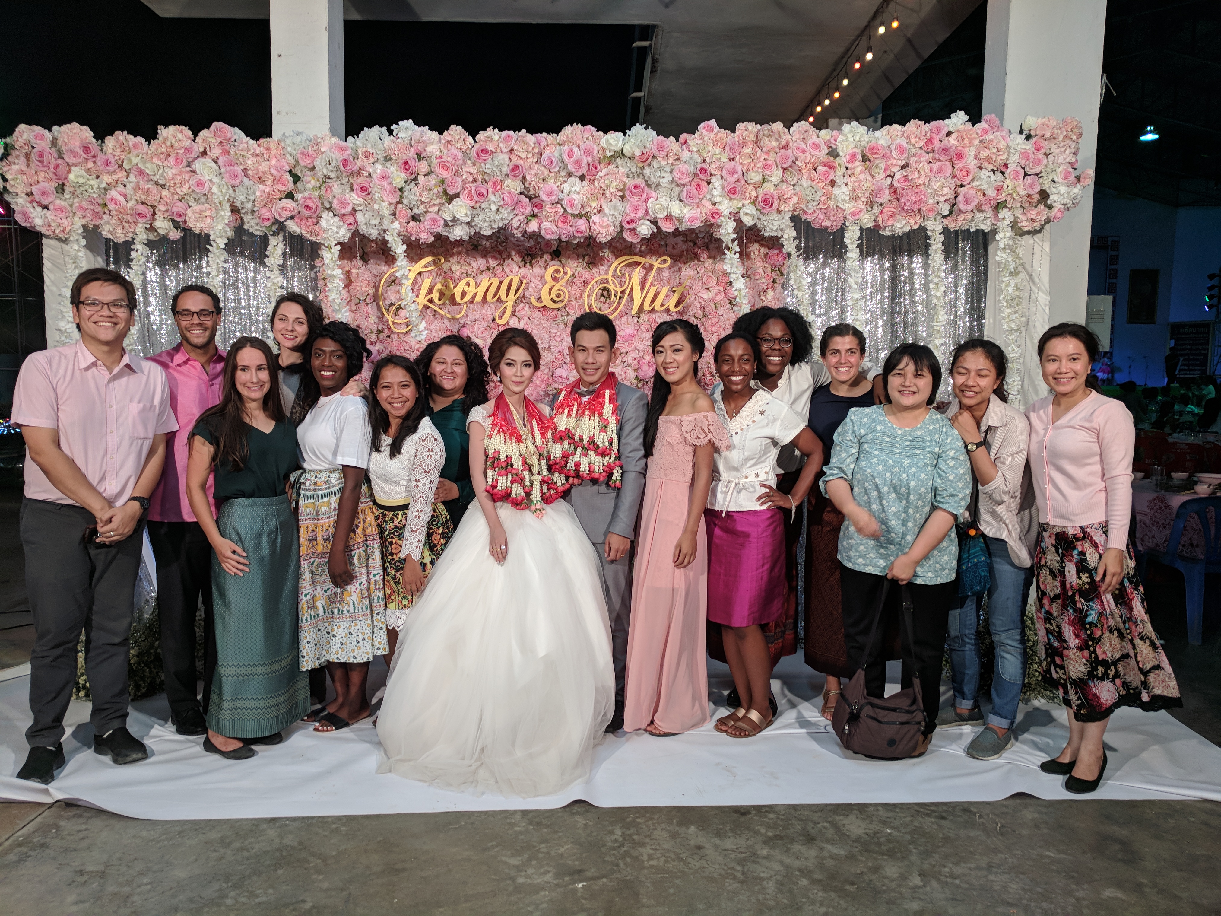 #2 host sister, volunteers, and myself as a bridesmaid